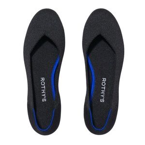 Rothy’s The Flat In Solid Black Round Toe Classic Ballet Flat Woven Size 10.5